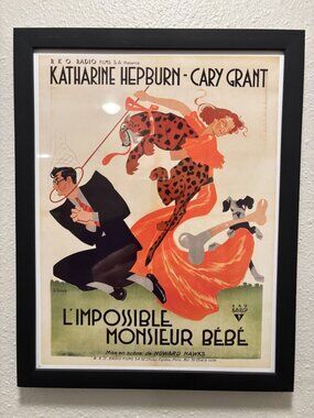 Bringing Up Baby (L'Impossible Monsieur Bébé) Framed 8.5x11 Inch Art Print